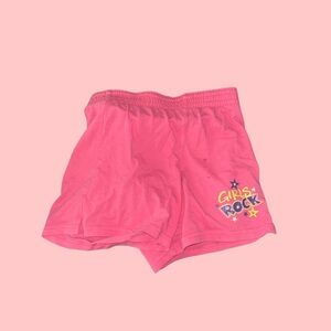 Pink 'Girls Rock' Shorts